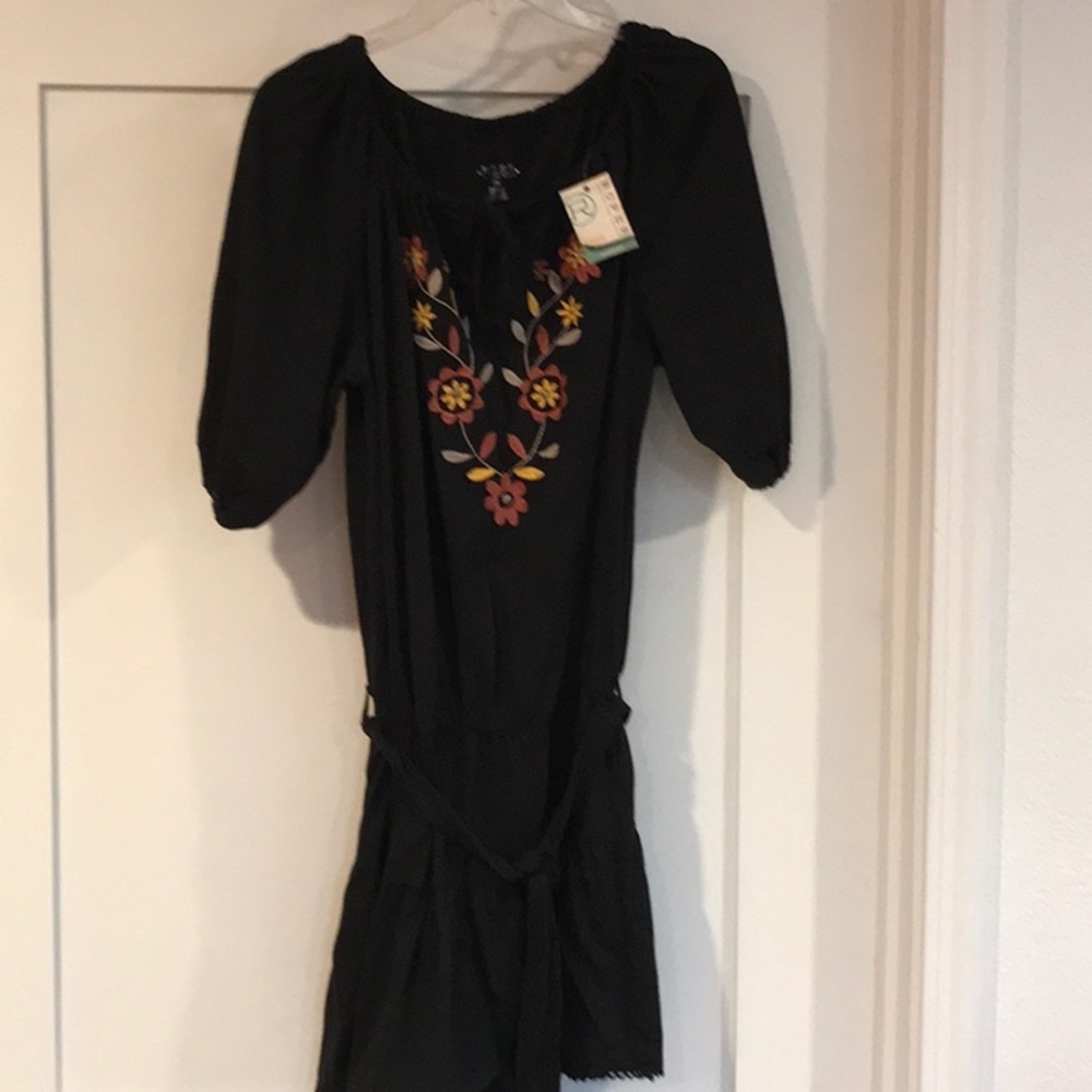 ROPER EMBROIDERED BLACK TOP 1X